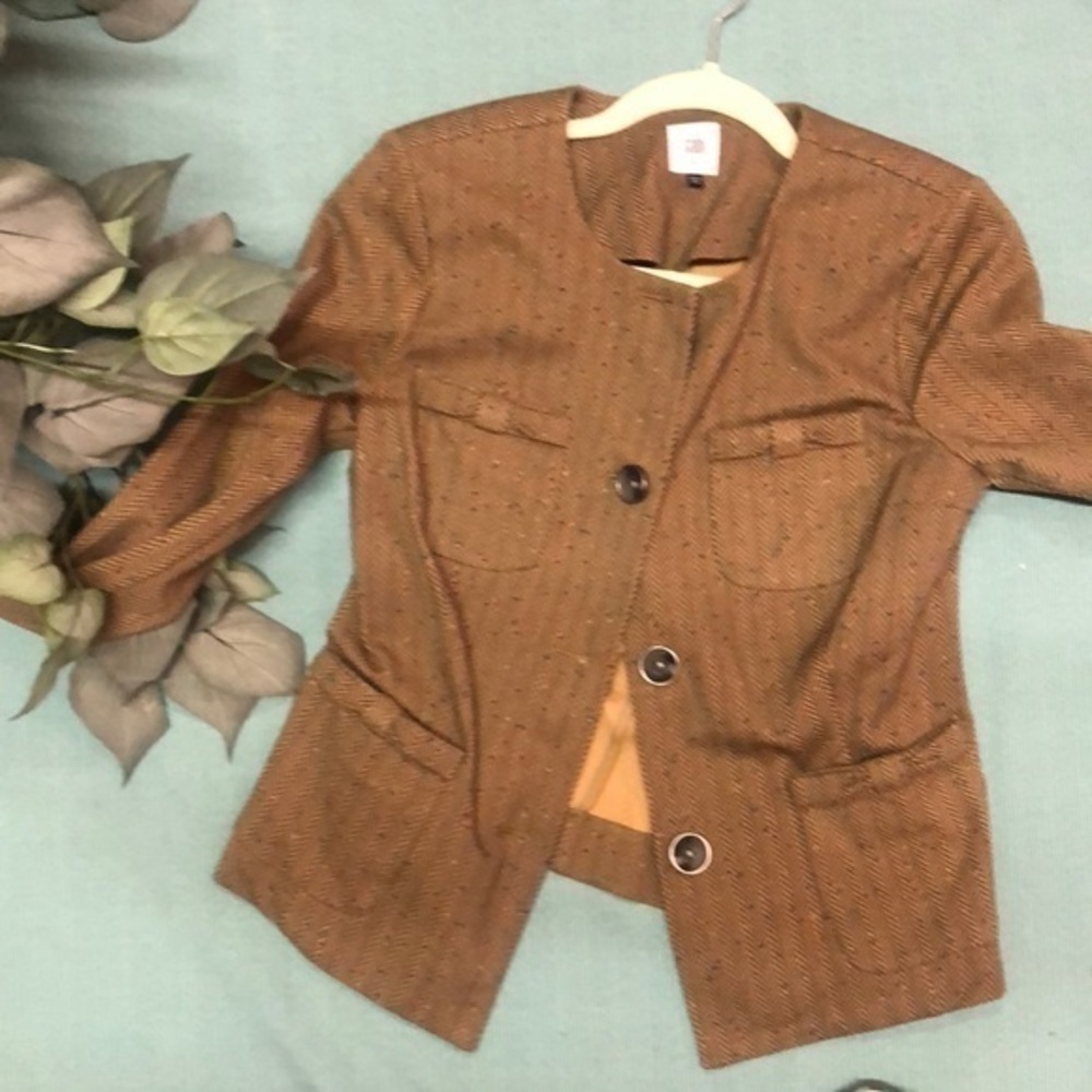 CAbi jacket size S tan fitted blazer - Picture 2 of 9